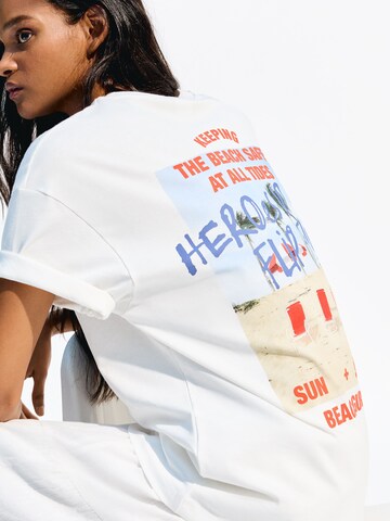 Bershka Shirt in White