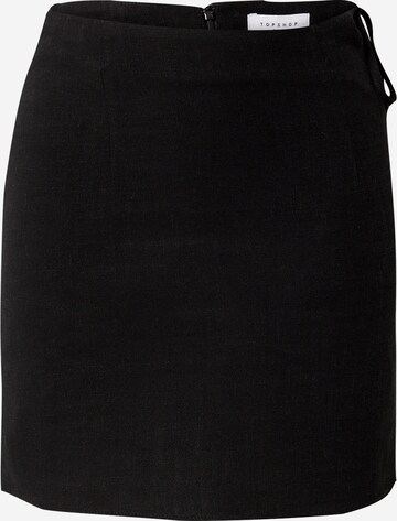 TOPSHOP Skirt in Black: front