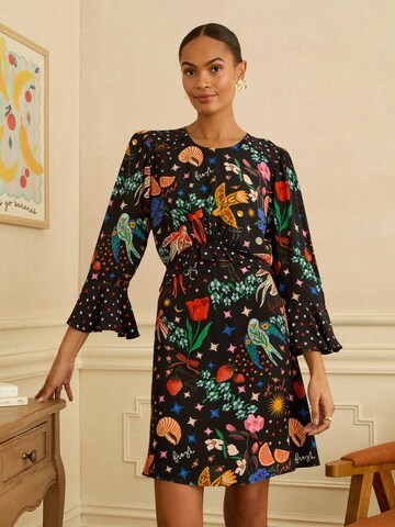 Robe love & roses en noir