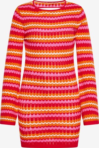 ebeeza Knitted dress in Mixed colors: front