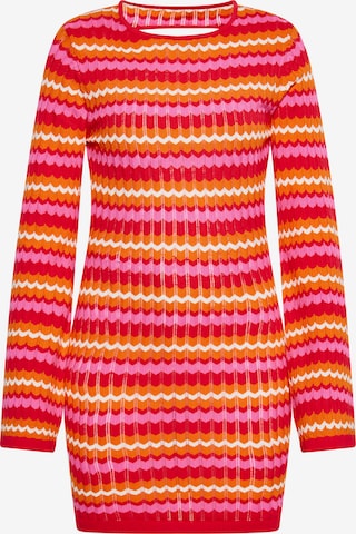 ebeeza Knitted dress in Mixed colors: front