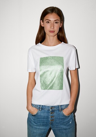 T-shirt comma casual identity en blanc : devant