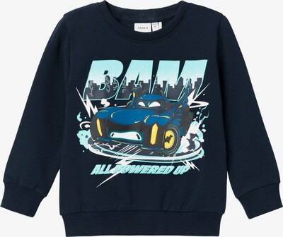 NAME IT Sweatshirt 'FLETCH BATWHEELS' in Sapphire / Aqua / Yellow / Black, Item view