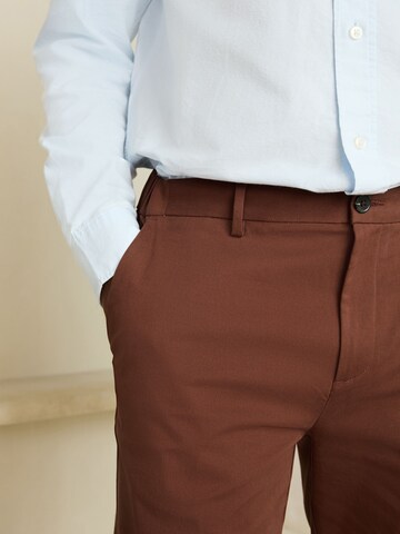 Next Slim fit Chino trousers in Brown