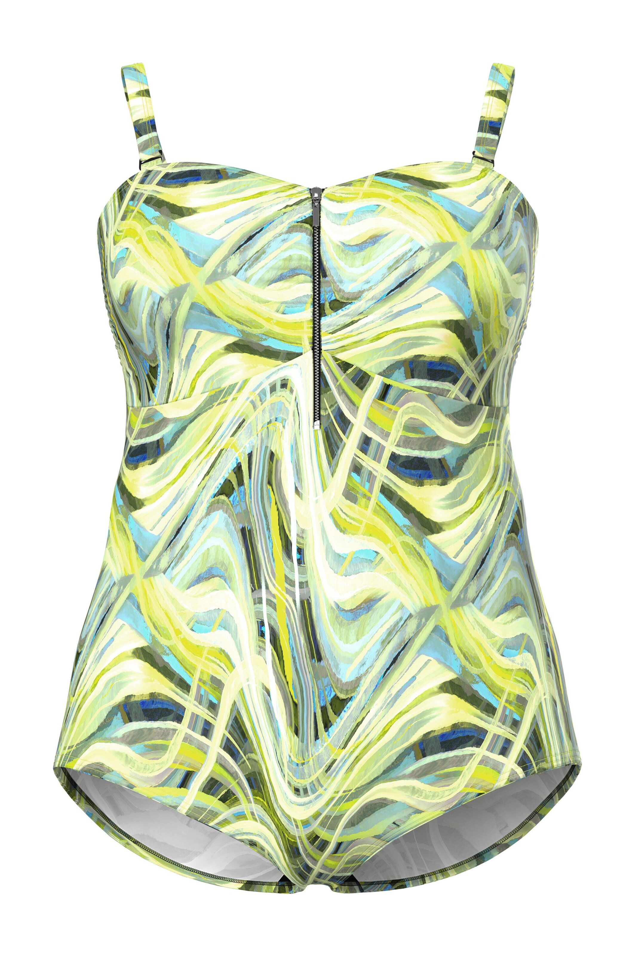 Ulla Popken Swimsuit in Green: front