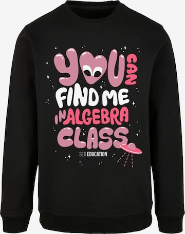 F4NT4STIC Sweatshirt 'Sex Education Algebra Class Netflix TV Series' in Zwart: voorkant