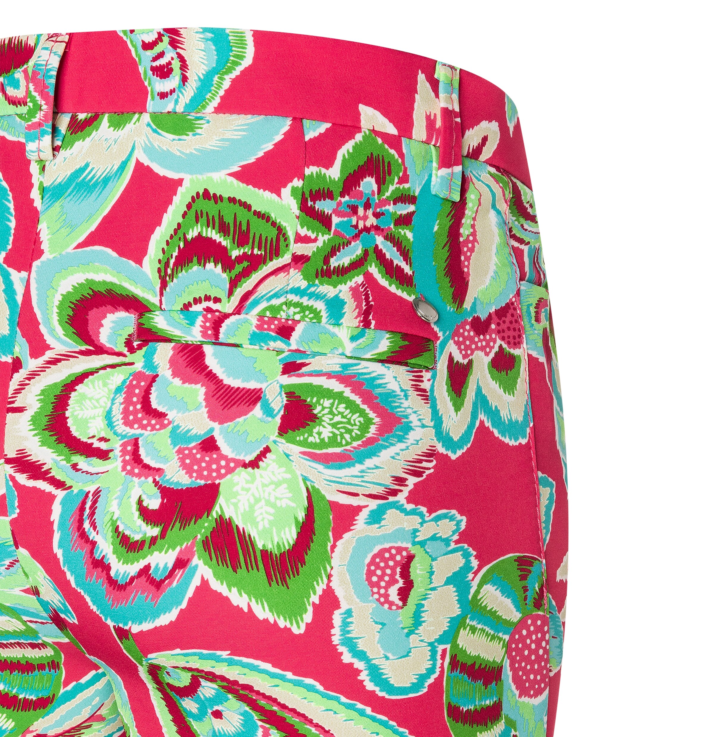 MAC Flared Pleated Pants 'Aida Kick' in Pink