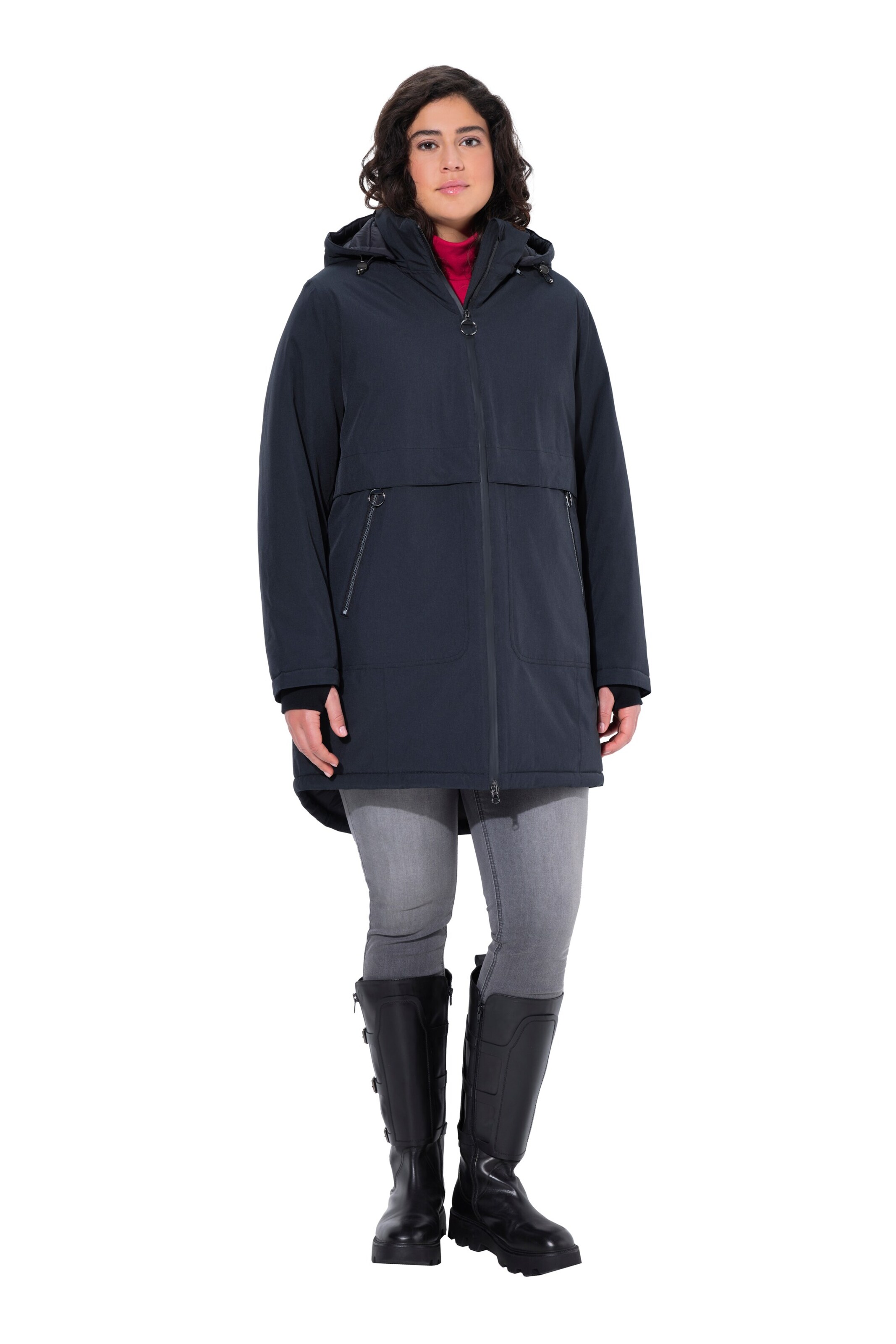 Ulla Popken Between-seasons parka in Blue