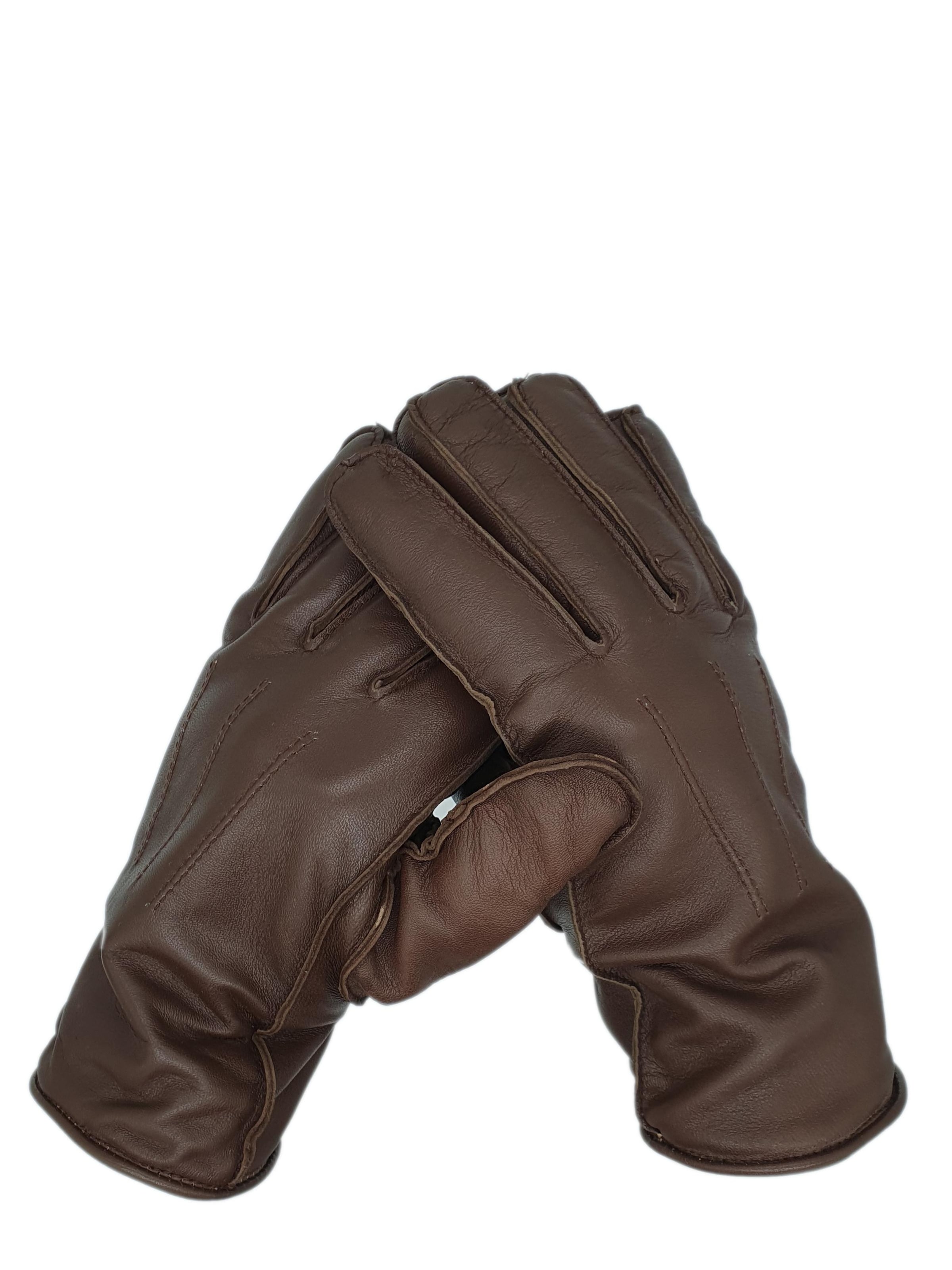 Glow Hamburg Full Finger Gloves 'FA01-03XX-1' in Brown: front