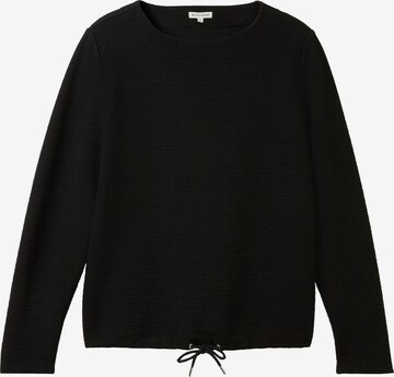 Sweat-shirt TOM TAILOR en noir : devant