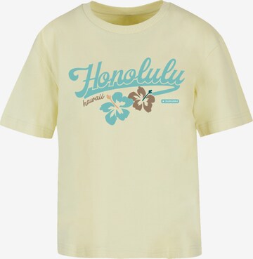 F4NT4STIC Shirt 'Honolulu' in Geel: voorkant