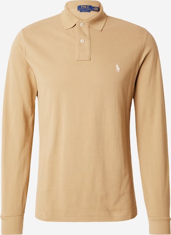 Polo Ralph Lauren Tričko 'LSKCCMSLM2' – hnědá: přední strana