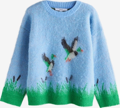 Next Neulepaita värissä vaaleansininen / tummanruskea / taupe / limetti, Tuotenäkymä