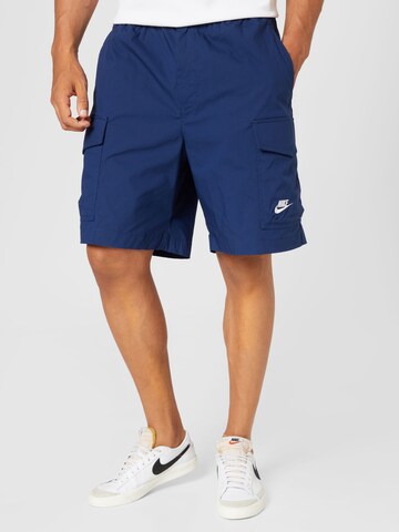 Nike Sportswear Loosefit Cargobroek in Blauw: voorkant