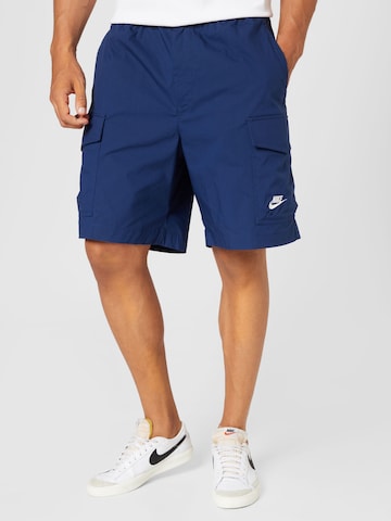 mėlyna Nike Sportswear Laisvo stiliaus kelnės: priekis