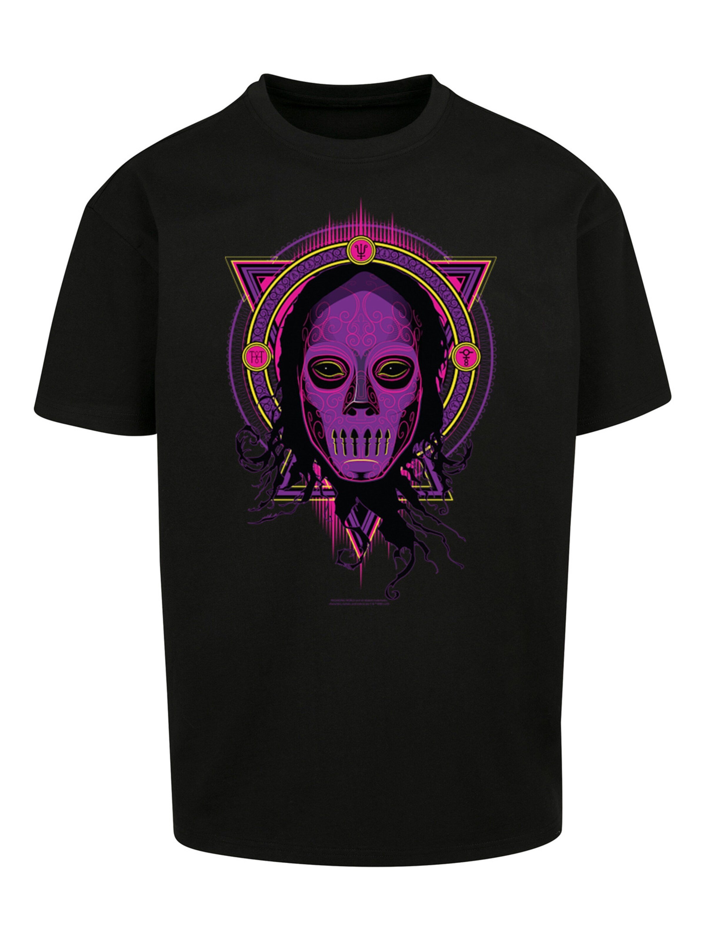 F4NT4STIC T-Shirt 'Harry Potter Neon Death Eater' in Schwarz: Vorderseite