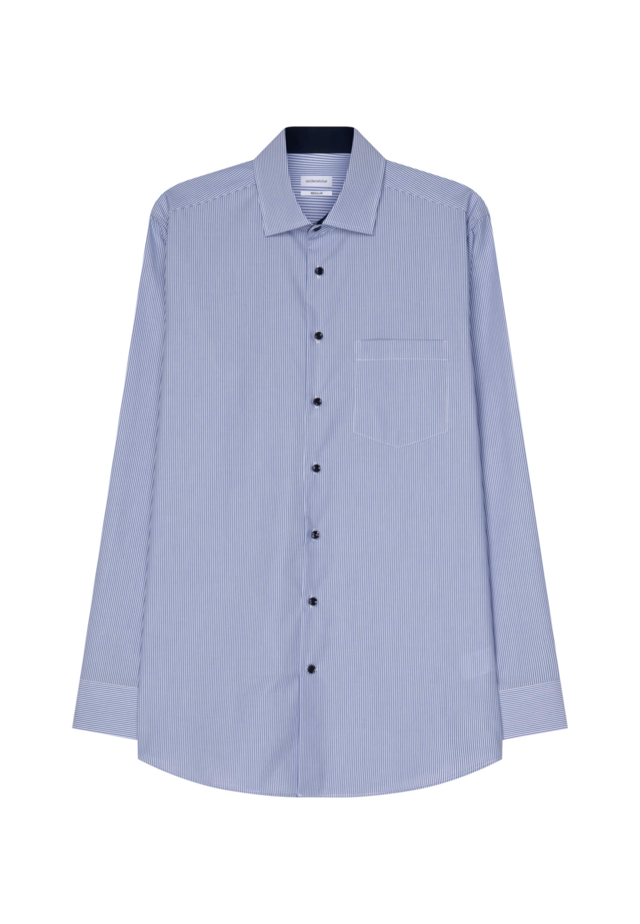 SEIDENSTICKER Regular fit Zakelijk overhemd in Blauw: voorkant