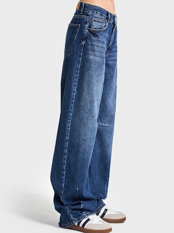 IT'S BASIC Baggy Jeans 'LUNA Baggy Mid Rise Jeans (Lenght 30)' in Blue