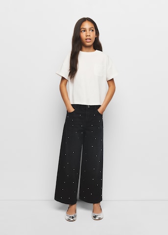 MANGO KIDS Bő szár Farmer - fekete: elől