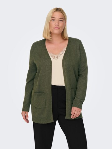 ONLY Carmakoma Knit Cardigan 'Esly' in Green: front