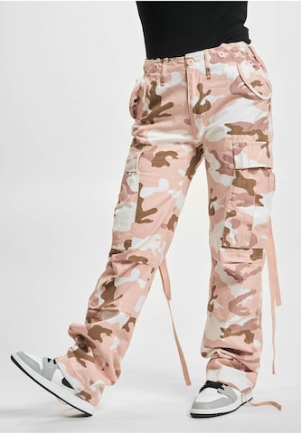 Regular Pantalon cargo Brandit en rose : devant