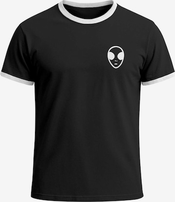 Neverless Shirt 'Alien' in Black: front