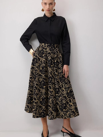 Jupe 'Patterned Flared Skirt' Touché Privé en noir