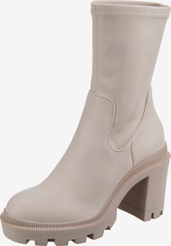 Bottines LA STRADA en beige : devant