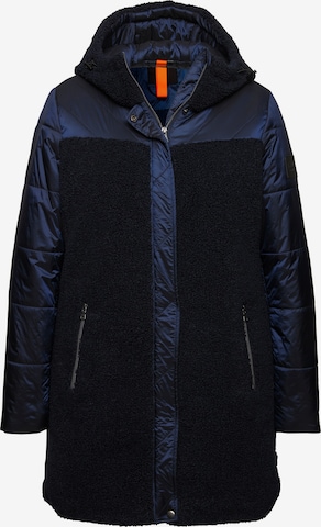 Ulla Popken Between-seasons coat in Blue: front