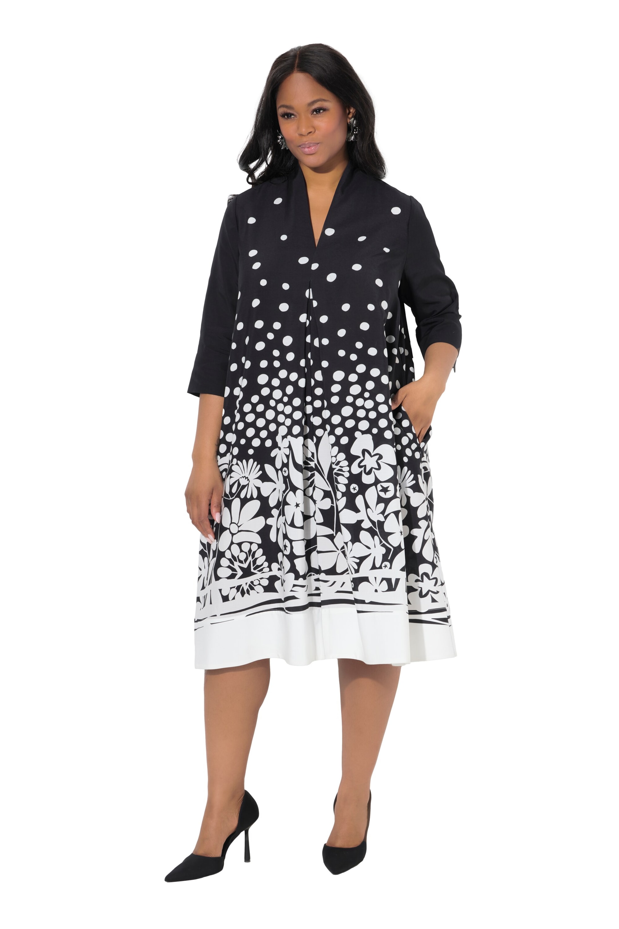 Ulla Popken Kleid in Schwarz: Vorderseite