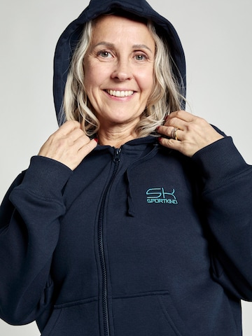 SPORTKIND Sportjas 'Unisex Zip Hoodie' in Blauw