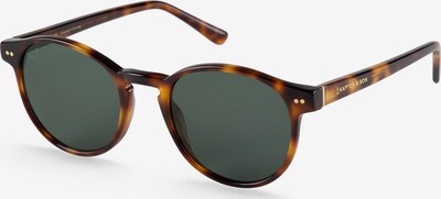 Kapten & Son Sonnenbrille 'Marais' in dunkelbraun / gold / grün, Produktansicht