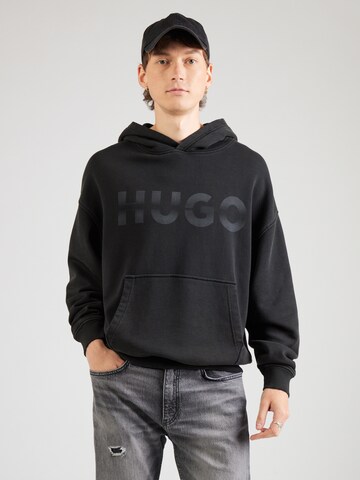 HUGOSweater majica 'Nenzyod' - crna boja: prednji dio
