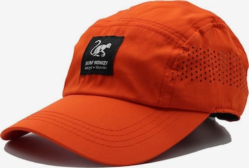 Surf Monkey Athletic Cap in Red: front