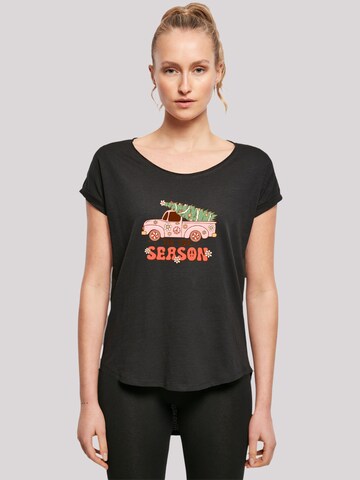 F4NT4STIC Shirt 'Tis The Season Christmas' in Black: front