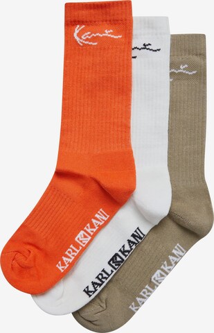 Chaussettes Karl Kani en beige : devant