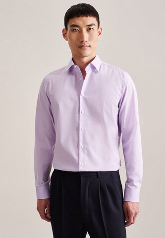 SEIDENSTICKER Slim Fit Hemd in Lila: Vorderseite