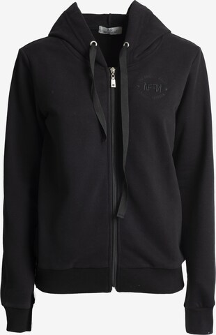 Influencer Sweat jacket in Black: front