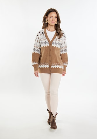 usha FESTIVAL Knit Cardigan in Brown