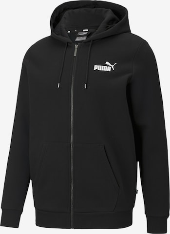 Veste de survêtement 'Essentials' PUMA en noir : devant