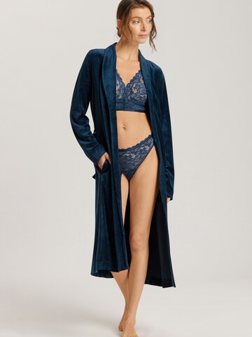 Hanro Dressing gown ' Favourites ' in Blue