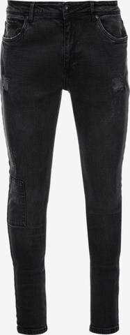 Ombre Jeans 'P1062' in Zwart: voorkant