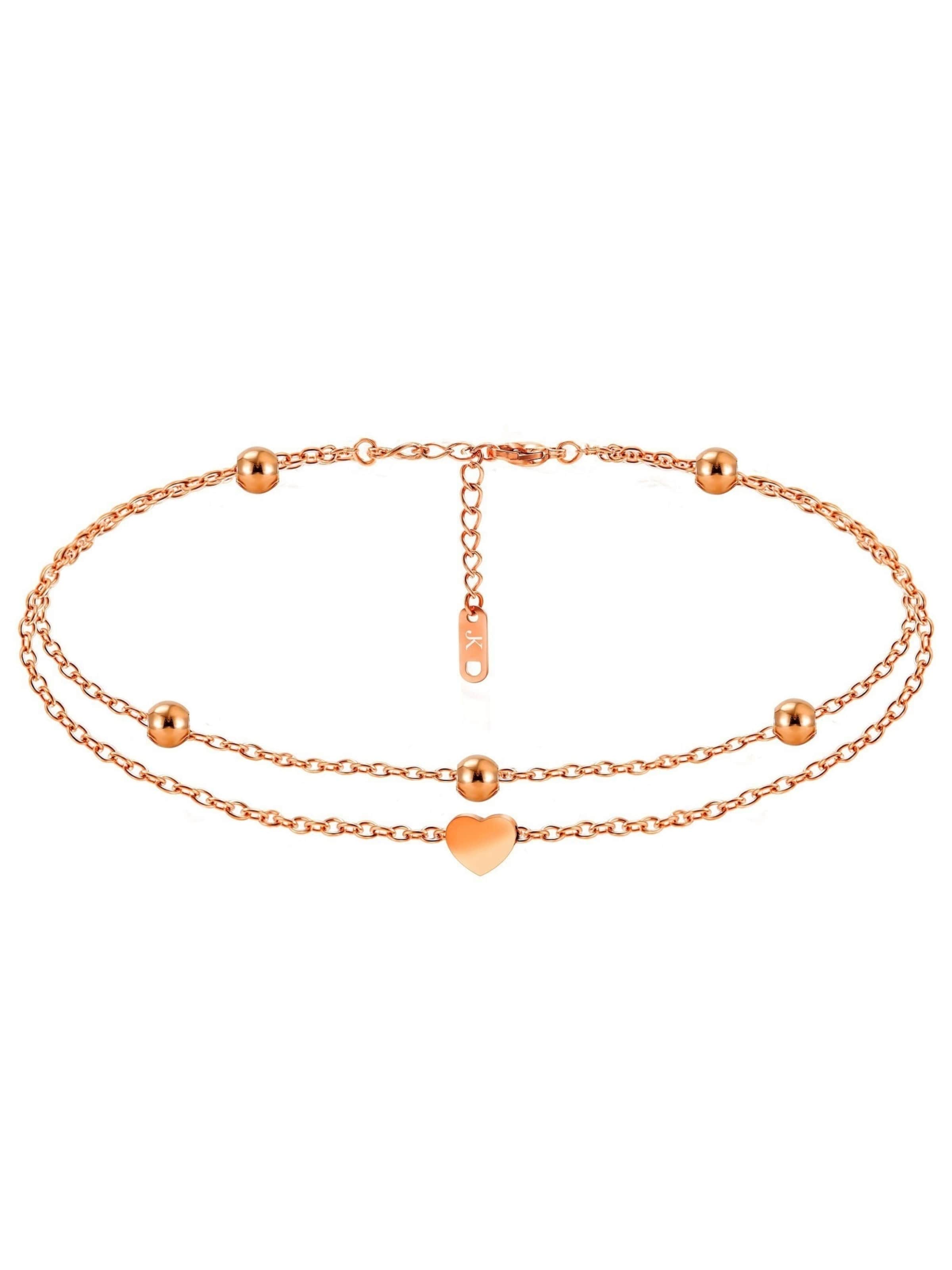 Kim Johanson Fußschmuck 'Heart'‌‌‌‌‌‌‌‌‌ in Gold: Vorderseite