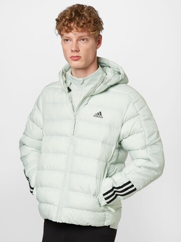 ADIDAS SPORTSWEAR Outdoorová bunda 'Itavic 3-Stripes Midweight ' – zelená: přední strana