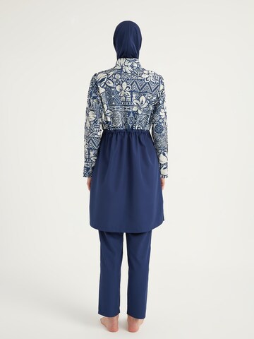 Riva Mera by Marina High neck Badeanzugkleid 'Riva Mera by Marina R2504' in Blau