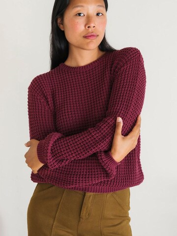 Twothirds Sweater 'Teresa - Dark Cranberry' in Red