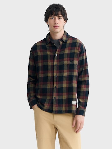 Coupe regular Chemise 'Theo' Thinking MU en marron : devant