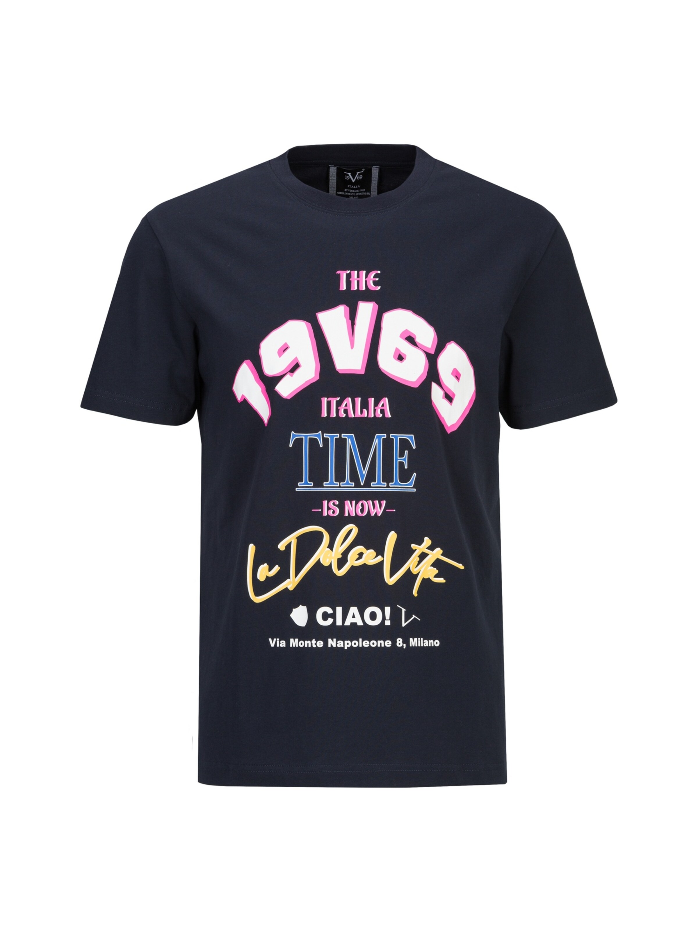 19V69 ITALIA Shirt 'Rafael Ciao' in Blue: front