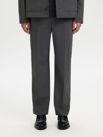 SELECTED Loosefit Hose in Grau: Vorderseite