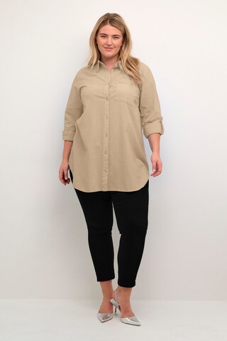 KAFFE CURVE Blouse 'Nana' in Beige